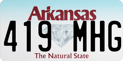 AR license plate 419MHG