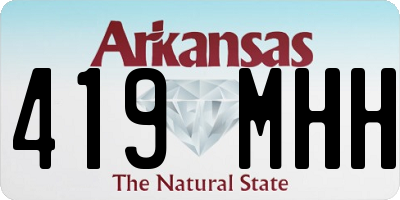 AR license plate 419MHH