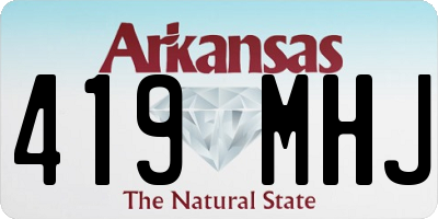 AR license plate 419MHJ