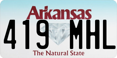 AR license plate 419MHL