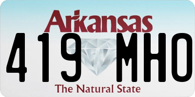 AR license plate 419MHO