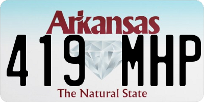 AR license plate 419MHP