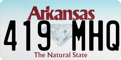 AR license plate 419MHQ