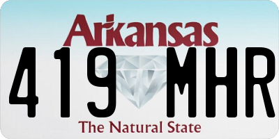 AR license plate 419MHR