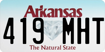 AR license plate 419MHT