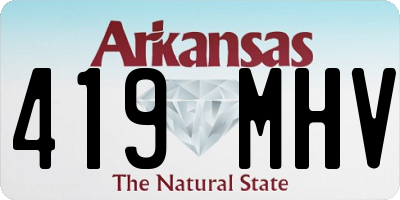 AR license plate 419MHV