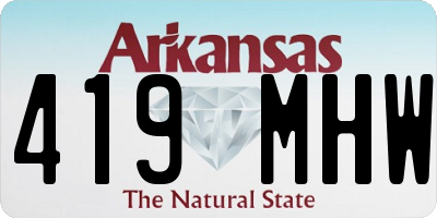 AR license plate 419MHW