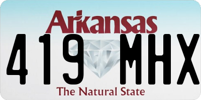 AR license plate 419MHX