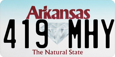 AR license plate 419MHY
