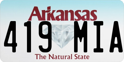 AR license plate 419MIA