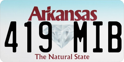 AR license plate 419MIB