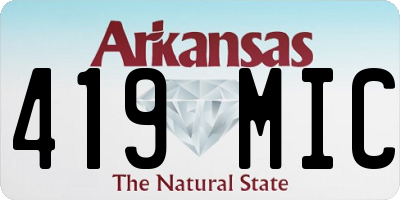 AR license plate 419MIC