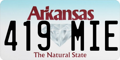 AR license plate 419MIE