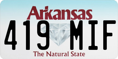 AR license plate 419MIF