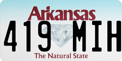 AR license plate 419MIH