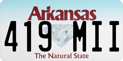 AR license plate 419MII