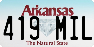 AR license plate 419MIL