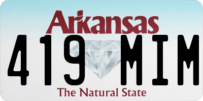 AR license plate 419MIM