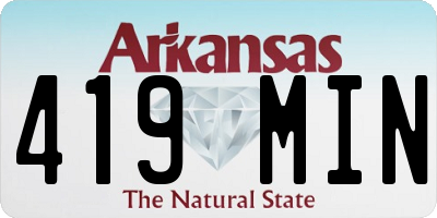 AR license plate 419MIN