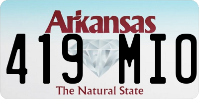 AR license plate 419MIO