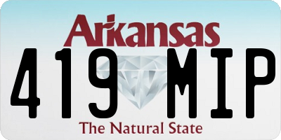 AR license plate 419MIP