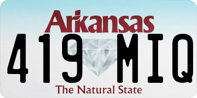 AR license plate 419MIQ