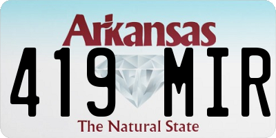 AR license plate 419MIR