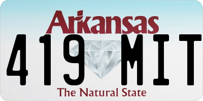 AR license plate 419MIT