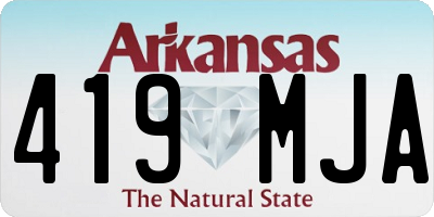 AR license plate 419MJA