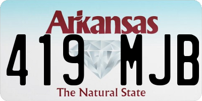 AR license plate 419MJB