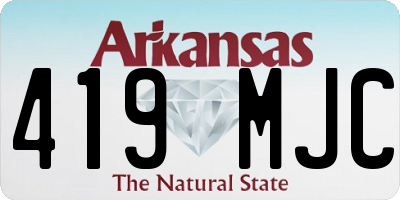 AR license plate 419MJC