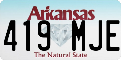 AR license plate 419MJE