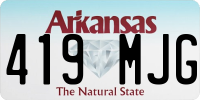 AR license plate 419MJG