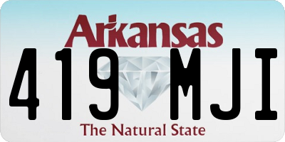 AR license plate 419MJI