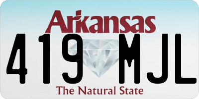 AR license plate 419MJL