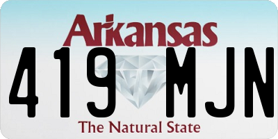 AR license plate 419MJN