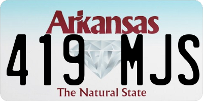 AR license plate 419MJS