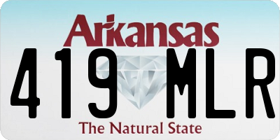 AR license plate 419MLR