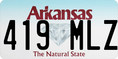 AR license plate 419MLZ