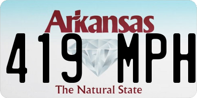 AR license plate 419MPH
