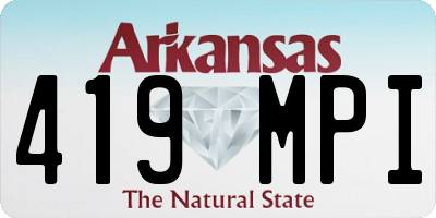 AR license plate 419MPI