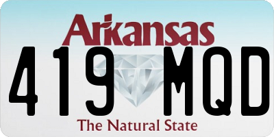 AR license plate 419MQD