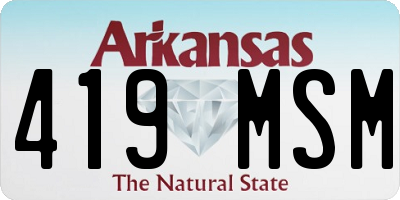 AR license plate 419MSM