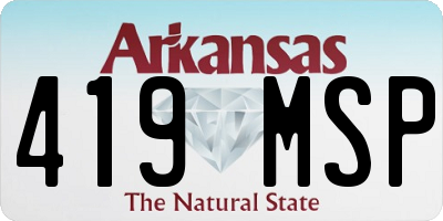 AR license plate 419MSP