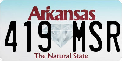 AR license plate 419MSR