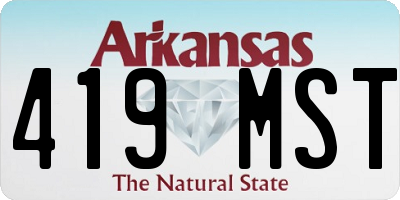 AR license plate 419MST