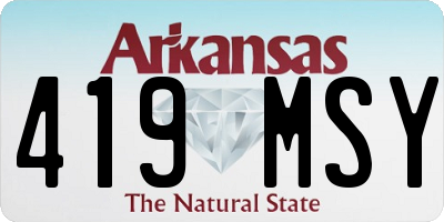 AR license plate 419MSY