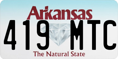 AR license plate 419MTC