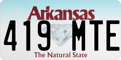 AR license plate 419MTE