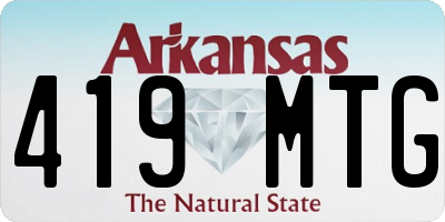 AR license plate 419MTG